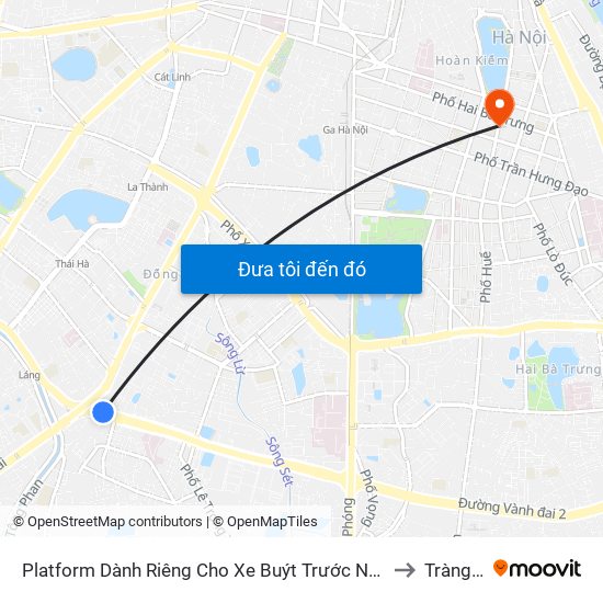 Platform Dành Riêng Cho Xe Buýt Trước Nhà 604 Trường Chinh to Tràng Tiền map