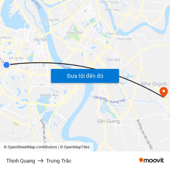 Thịnh Quang to Trưng Trắc map