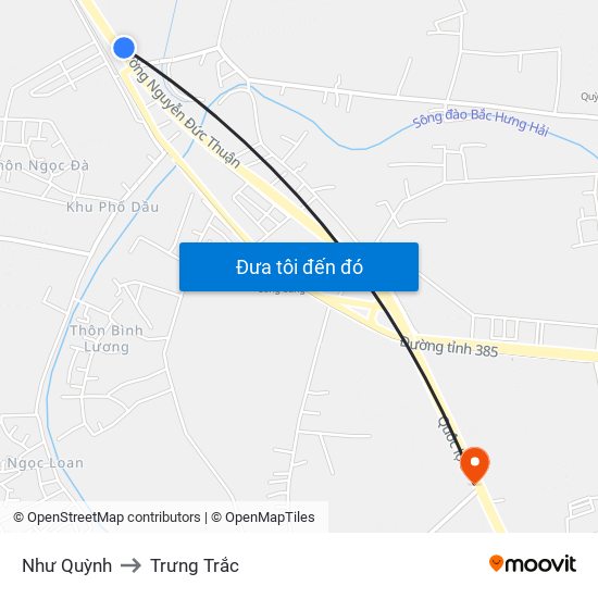 Như Quỳnh to Trưng Trắc map