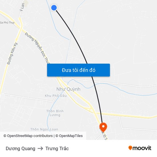 Dương Quang to Trưng Trắc map