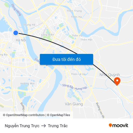 Nguyễn Trung Trực to Trưng Trắc map