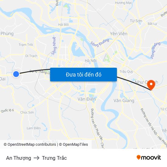 An Thượng to Trưng Trắc map