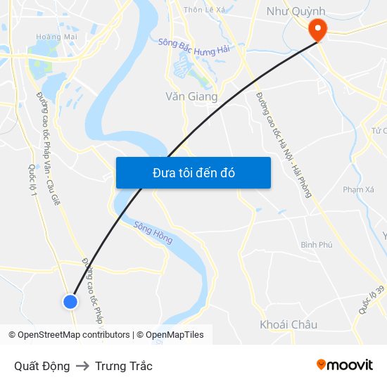 Quất Động to Trưng Trắc map