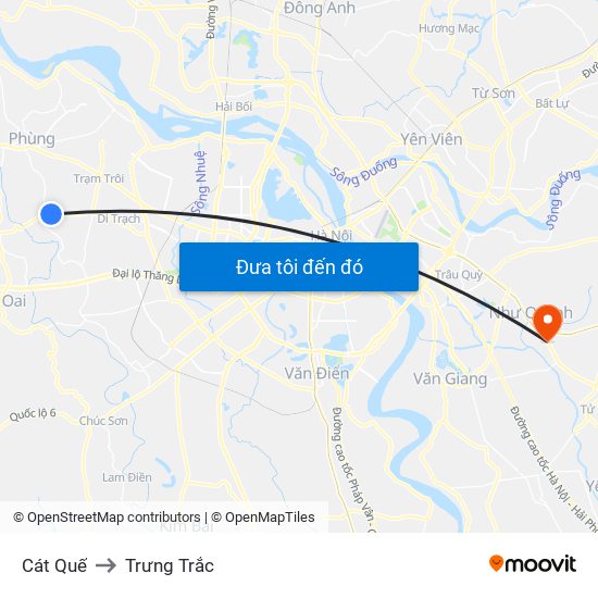 Cát Quế to Trưng Trắc map