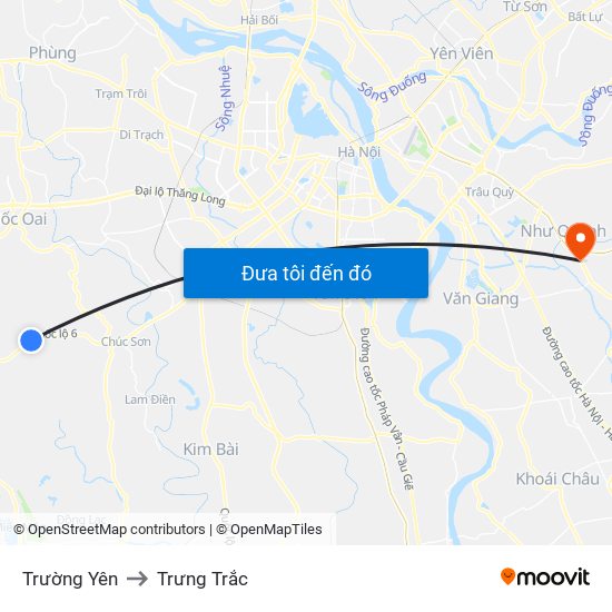 Trường Yên to Trưng Trắc map