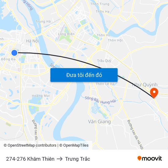 274-276 Khâm Thiên to Trưng Trắc map