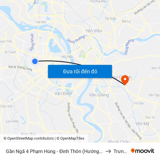 Gần Ngã 4 Phạm Hùng - Đình Thôn (Hướng Đi Khuất Duy Tiến)-Cột Sau to Trưng Trắc map