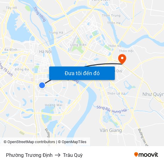 Phường Trương Định to Trâu Quỳ map