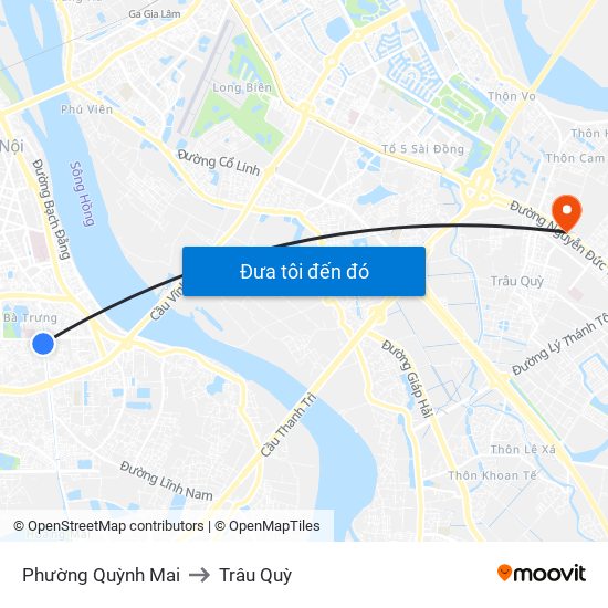 Phường Quỳnh Mai to Trâu Quỳ map