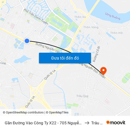 Gần Đường Vào Công Ty X22 - 705 Nguyễn Văn Linh to Trâu Quỳ map