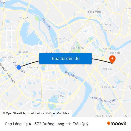 Chợ Láng Hạ A - 572 Đường Láng to Trâu Quỳ map