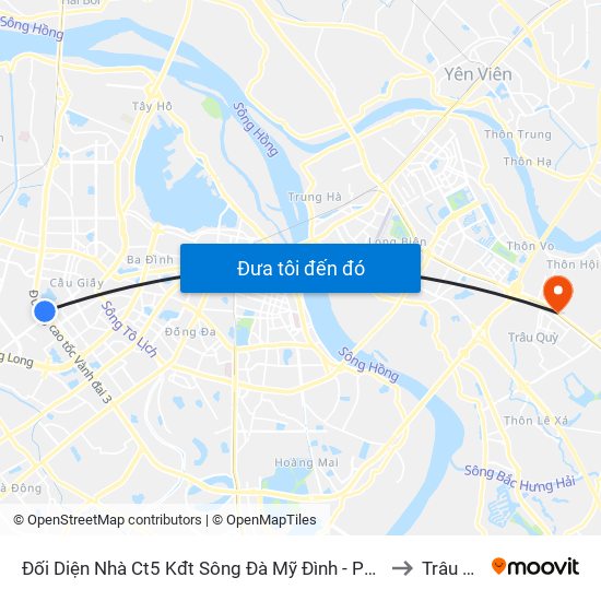 Đối Diện Nhà Ct5 Kđt Sông Đà Mỹ Đình - Phạm Hùng to Trâu Quỳ map
