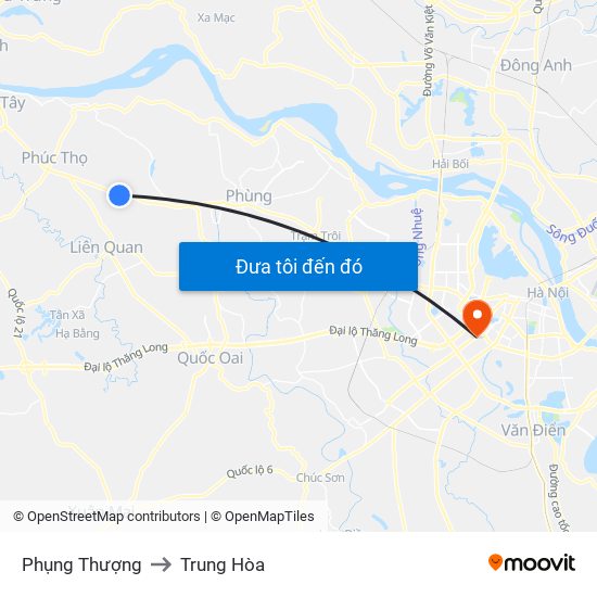 Phụng Thượng to Trung Hòa map