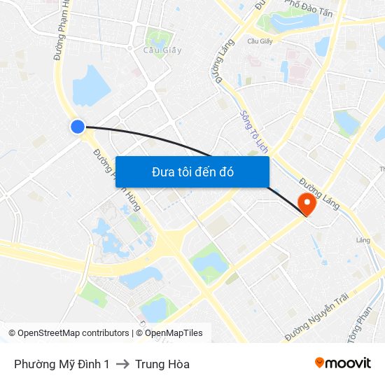 Phường Mỹ Đình 1 to Trung Hòa map