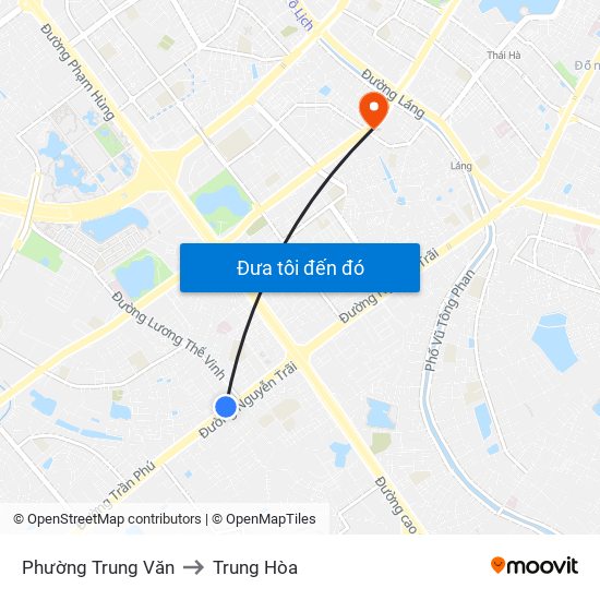 Phường Trung Văn to Trung Hòa map