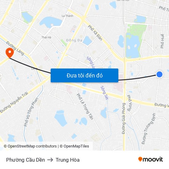 Phường Cầu Dền to Trung Hòa map