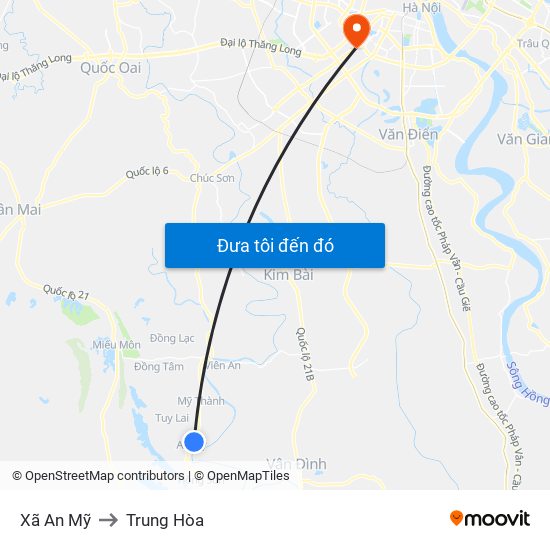 Xã An Mỹ to Trung Hòa map