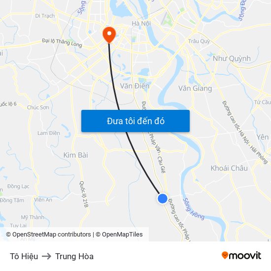 Tô Hiệu to Trung Hòa map