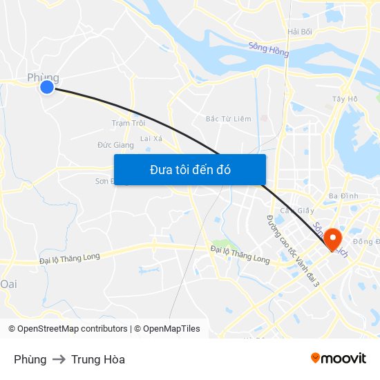 Phùng to Trung Hòa map