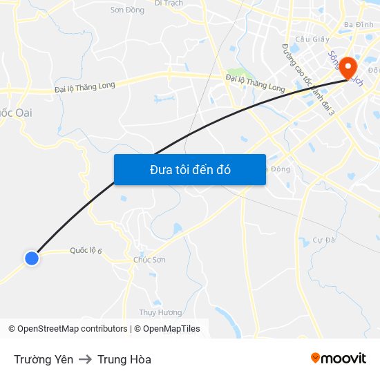 Trường Yên to Trung Hòa map