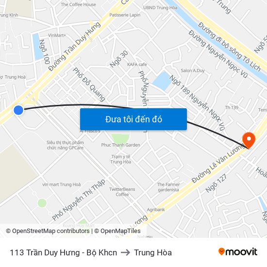 113 Trần Duy Hưng - Bộ Khcn to Trung Hòa map