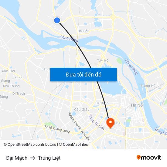 Đại Mạch to Trung Liệt map