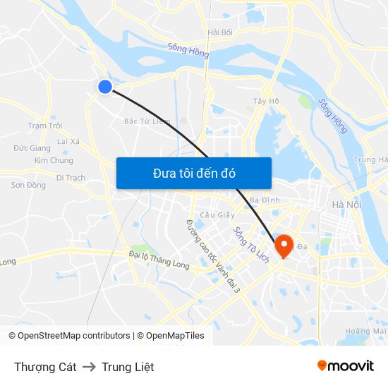 Thượng Cát to Trung Liệt map