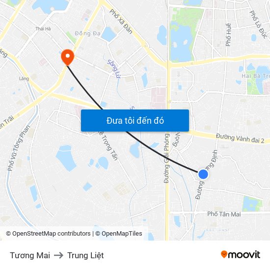 Tương Mai to Trung Liệt map