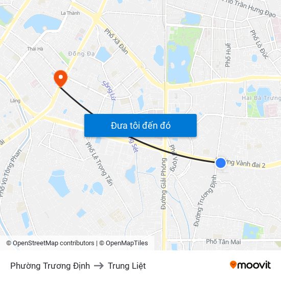 Phường Trương Định to Trung Liệt map