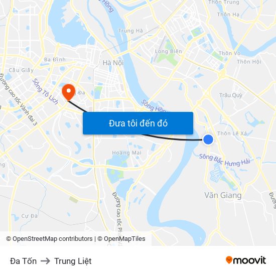 Đa Tốn to Trung Liệt map