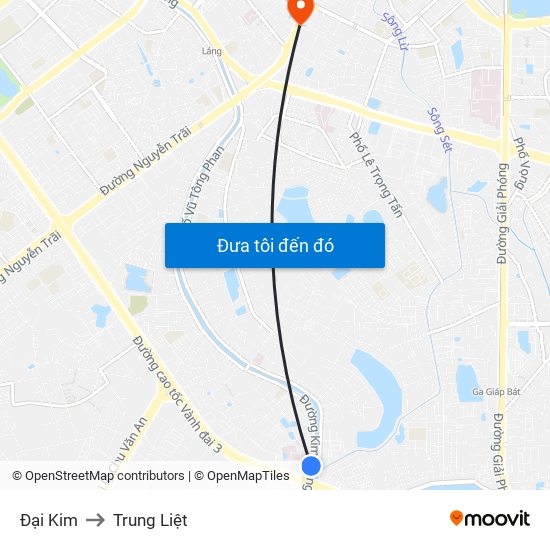Đại Kim to Trung Liệt map