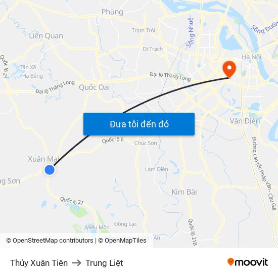 Thủy Xuân Tiên to Trung Liệt map