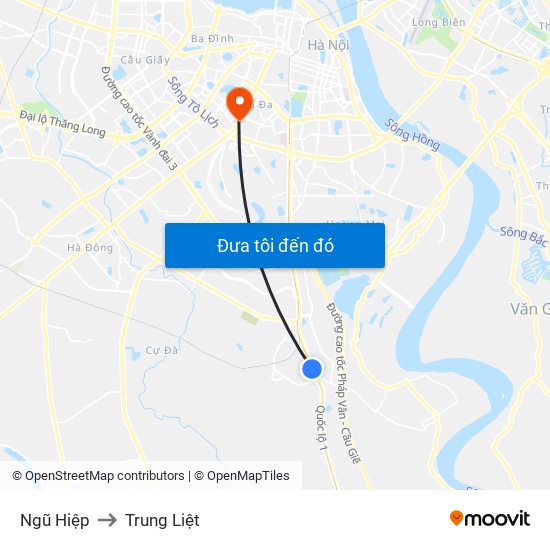 Ngũ Hiệp to Trung Liệt map