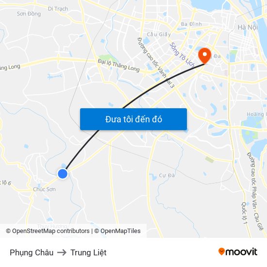 Phụng Châu to Trung Liệt map