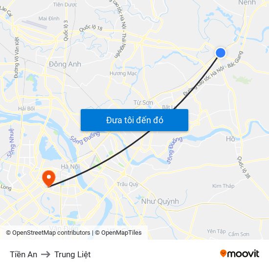 Tiền An to Trung Liệt map