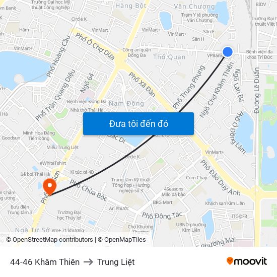 44-46 Khâm Thiên to Trung Liệt map