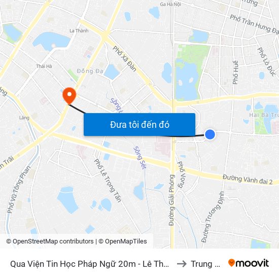 Qua Viện Tin Học Pháp Ngữ 20m - Lê Thanh Nghị to Trung Liệt map