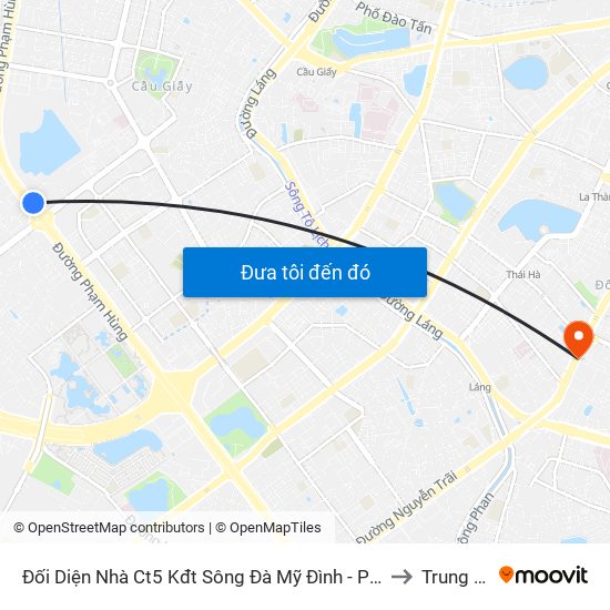 Đối Diện Nhà Ct5 Kđt Sông Đà Mỹ Đình - Phạm Hùng to Trung Liệt map