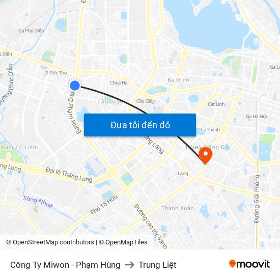 Bệnh Viện Đa Khoa Y Học Cổ Truyền - 6 Phạm Hùng to Trung Liệt map