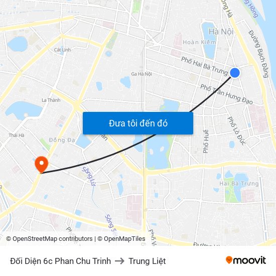 Đối Diện 6c Phan Chu Trinh to Trung Liệt map