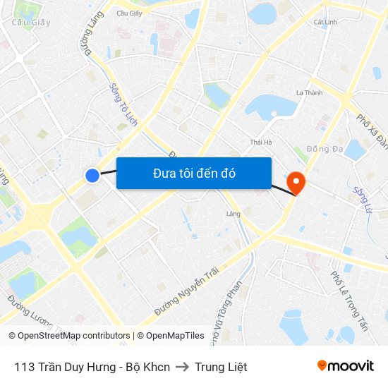 113 Trần Duy Hưng - Bộ Khcn to Trung Liệt map