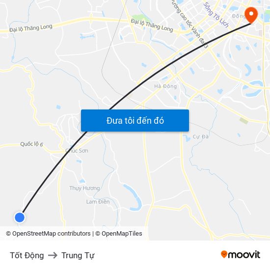 Tốt Động to Trung Tự map