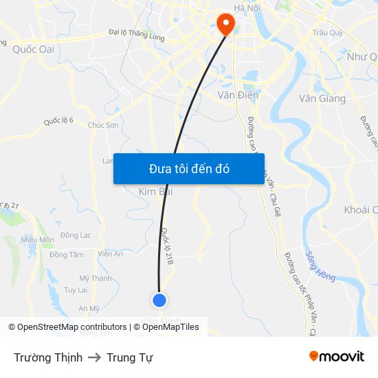 Trường Thịnh to Trung Tự map