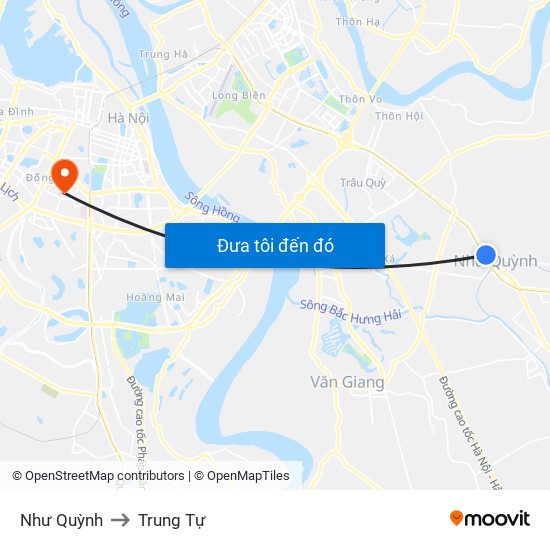 Như Quỳnh to Trung Tự map