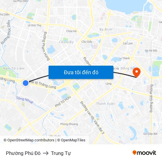 Phường Phú Đô to Trung Tự map