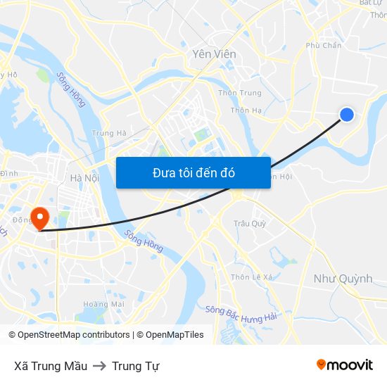 Xã Trung Mầu to Trung Tự map