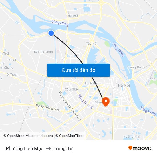 Phường Liên Mạc to Trung Tự map