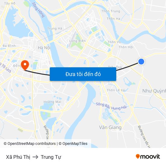 Xã Phú Thị to Trung Tự map