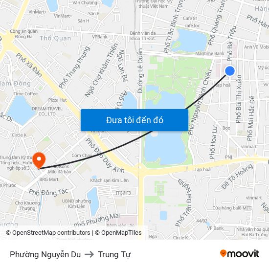 Phường Nguyễn Du to Trung Tự map