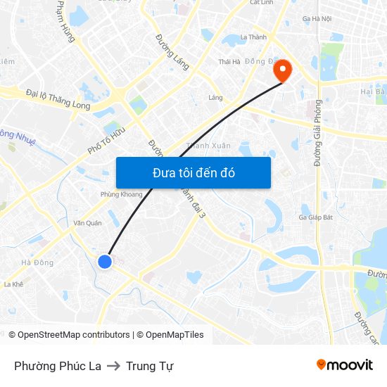 Phường Phúc La to Trung Tự map